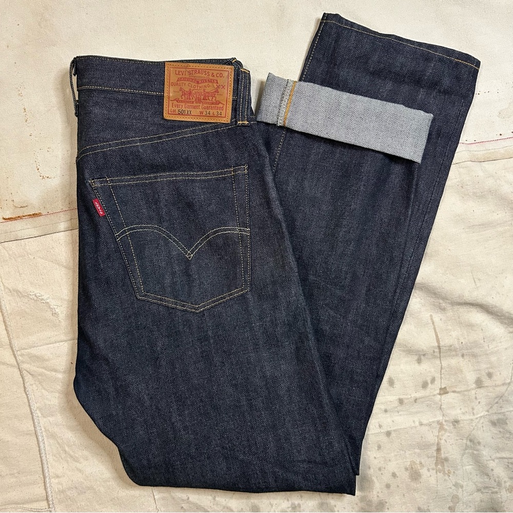 Levis LVC 501 1947 Model Size 34x34 Raw Selvedge Denim Made In Japan